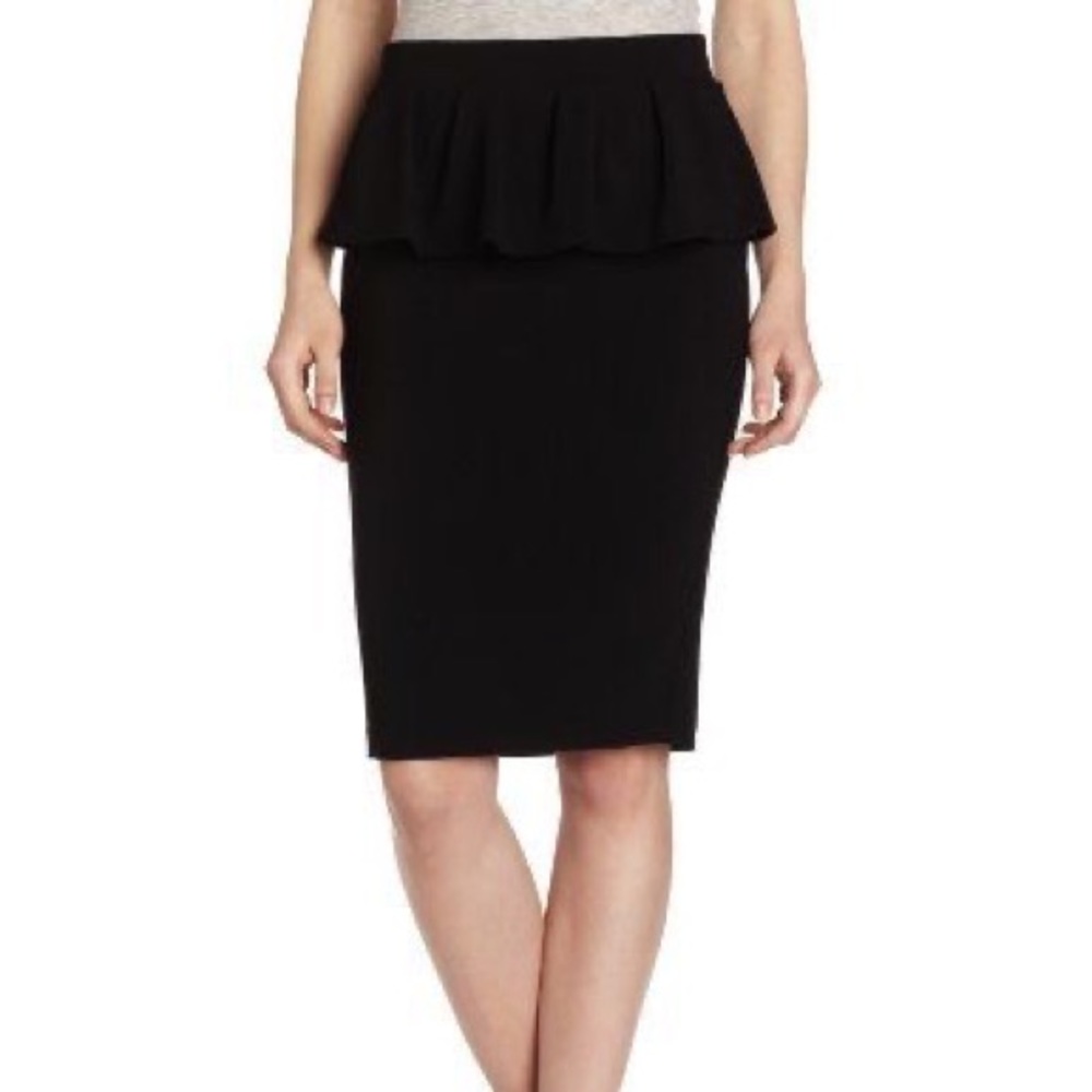 XOXO black peplum pencil skirt